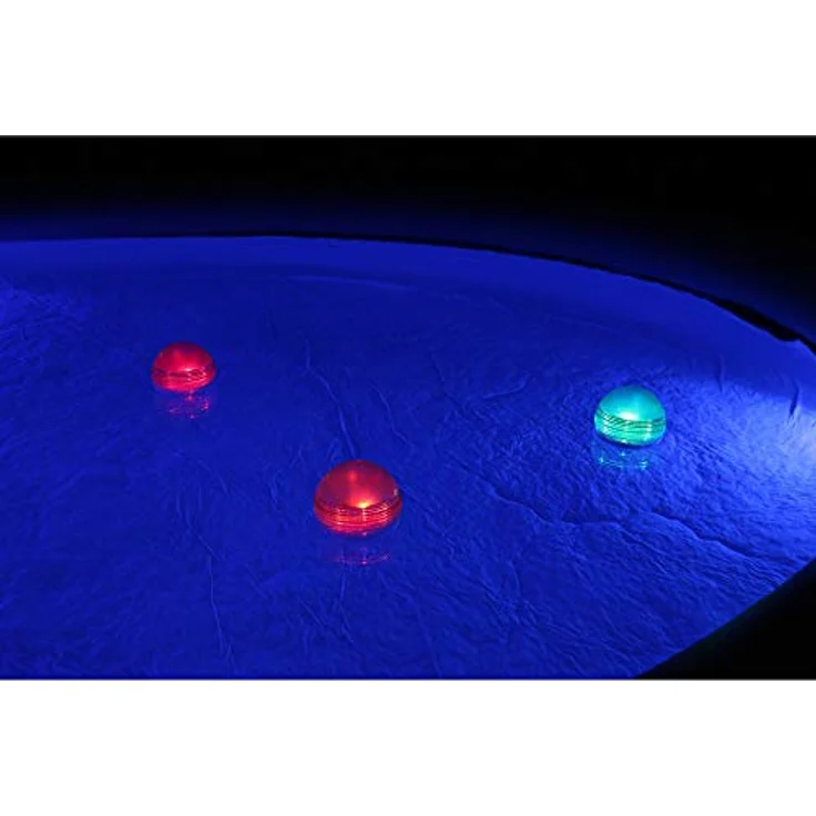 SUMMER FUN Pool-Lampe Solarkugellicht 3er Set, wasserdicht und schwimmfähig mit Multicolor LED und Tag-/Nachtsensor – Bild 4