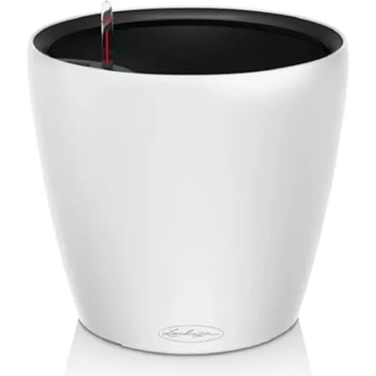 LECHUZA Classico Color LS, Pflanzgefäß mit Bewässerungssystem, Ø 43 × 39 cm, weiß, 28 l Pflanzvolumen, 6 l Wasserspeicher – Bild 1