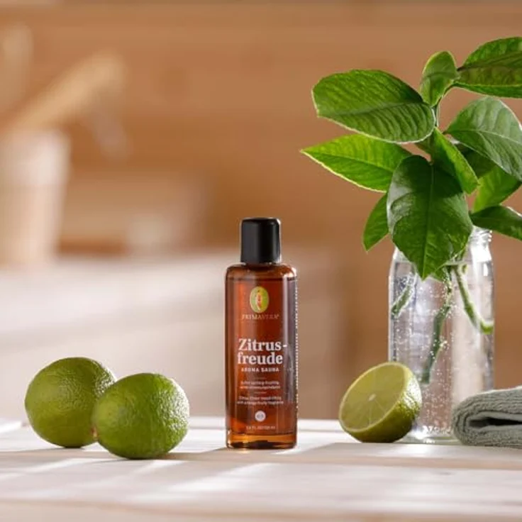 Primavera Aroma Sauna Zitrusfreude, Bio Saunaaufguss mit Limette, Mandarine und Grapefruit, stimmungsaufhellend  – Bild 4