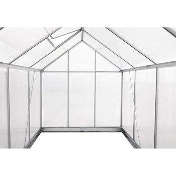 Zelsius Aluminium Gewächshaus für den Garten inklusive Fundament