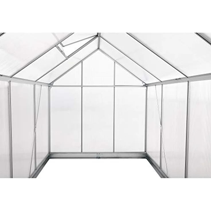 Zelsius Aluminium Gewächshaus für den Garten | inklusive Fundament | 250 x 190 cm | 4 mm Platten | Vielseitig nutzbar als Treibhaus, Tomatenhaus, Frühbeet und Pflanzenhaus – Bild 3