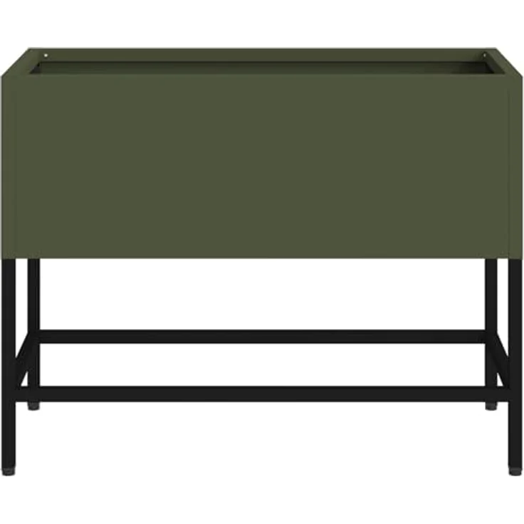 vidaXL Hochbeet 60x26x45 cm, olivgrüner Stahl, wetterfest, modernes Design für Balkon und Garten – Bild 6