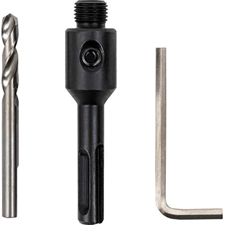 STIER SDS Plus Adapter 1/2" 20 UNF für Lochsägen 14-32 mm inkl. Inbusschlüssel, stabil und leicht, SDS Plus, HSS Zentrierbohrer, von STIER – Bild 1