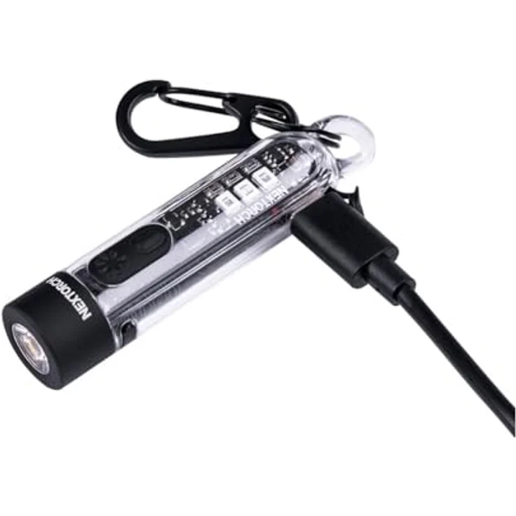 Nextorch K40, Taschenlampe LED-Schlüsselanhänger, 700 Lumen mit Strobe und 365nm UV, spritzwassergeschützt, 73 mm – Bild 4