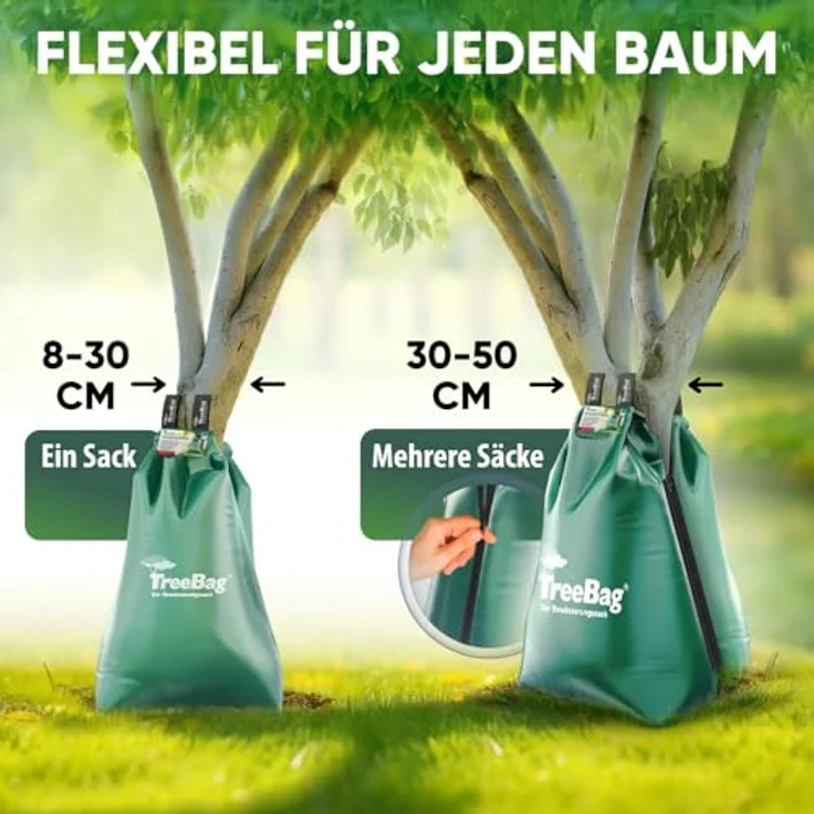 treebag TreeBag Wassersack für Bäume 2 x 75L – UV-stabiler PVC Baumbewässerungssack mit flexibler Anwendung – Effektive Tropfbewässerung für Garten & Stadtgrün – Bild 5