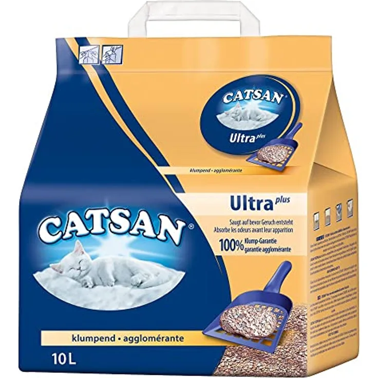 Catsan Katzenstreu Klumpstreu Ultra Plus, 1 Beutel (1 x 10 l)