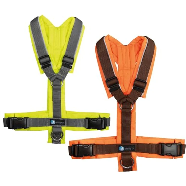 Annyx Brustgeschirr Protect - Leuchtorange/braun Gr. M – Bild 4