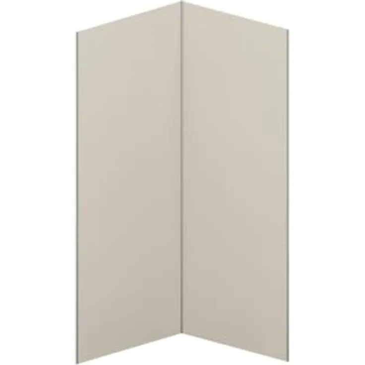 Vente-unique Itziar Wandpaneele für Dusche, Elfenbeinfarben, 2er-Set 90x210 cm mit Aluminiumprofilen