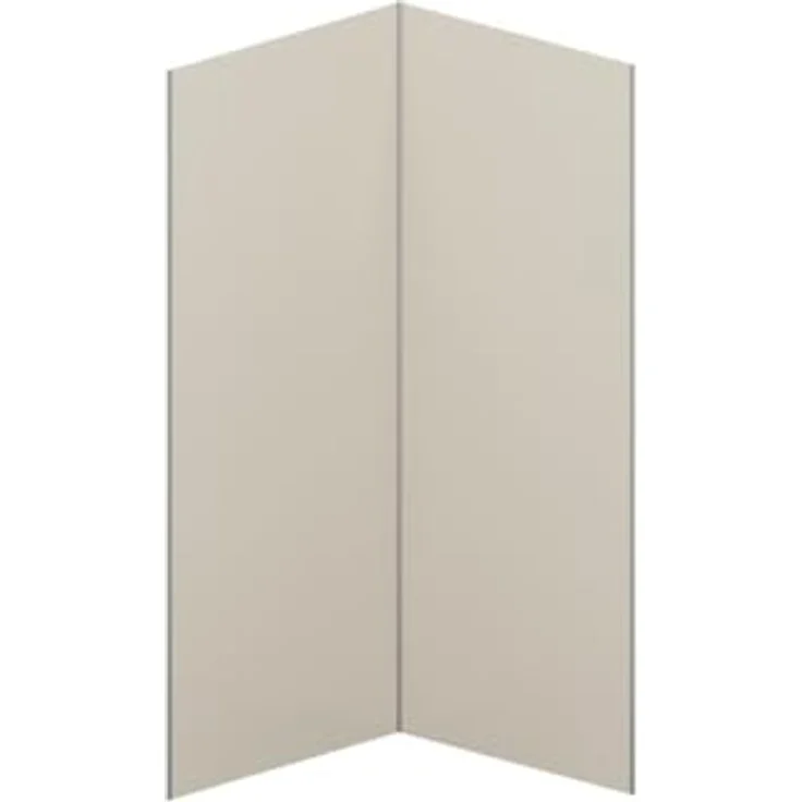 Vente-unique Itziar Wandpaneele für Dusche, Elfenbeinfarben, 2er-Set 90x210 cm mit Aluminiumprofilen – Bild 1