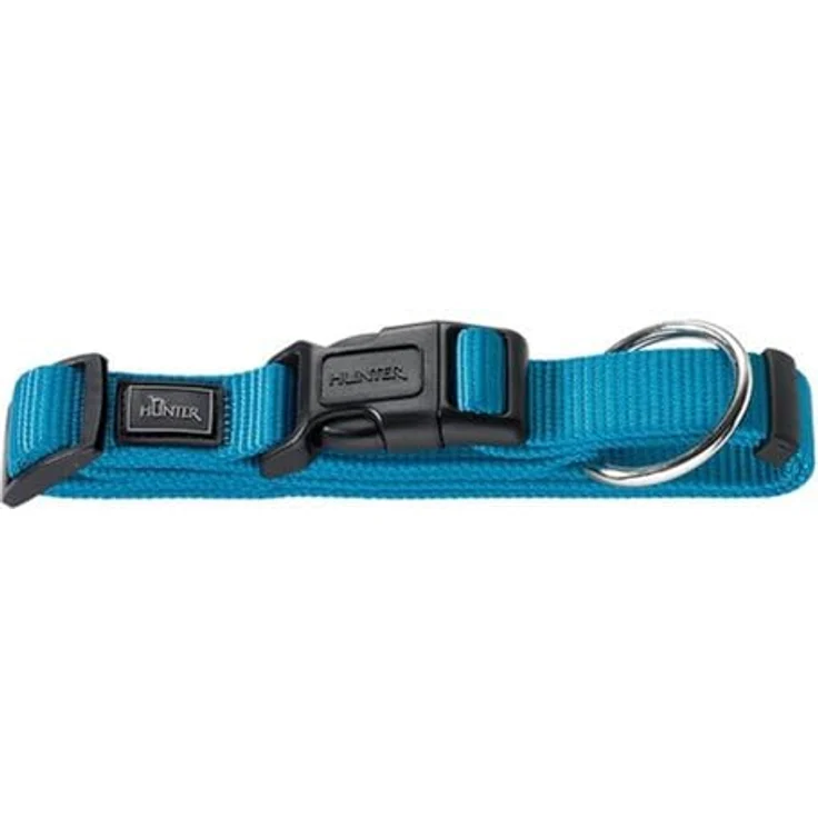 HUNTER VARIO PLUS Hundehalsung, Hundehalsband, Zugentlastung, robust, geschmeidig, Klickverschluss, M-L/2,0, petrol – Bild 4