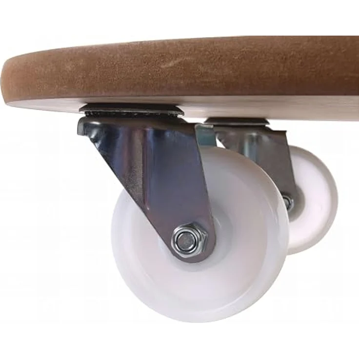 Silverline 739663 Rolluntersetzer, rund, MDF mit 250 kg Tragfähigkeit, 4 stabile Nylon-Lenkrollen – Bild 4