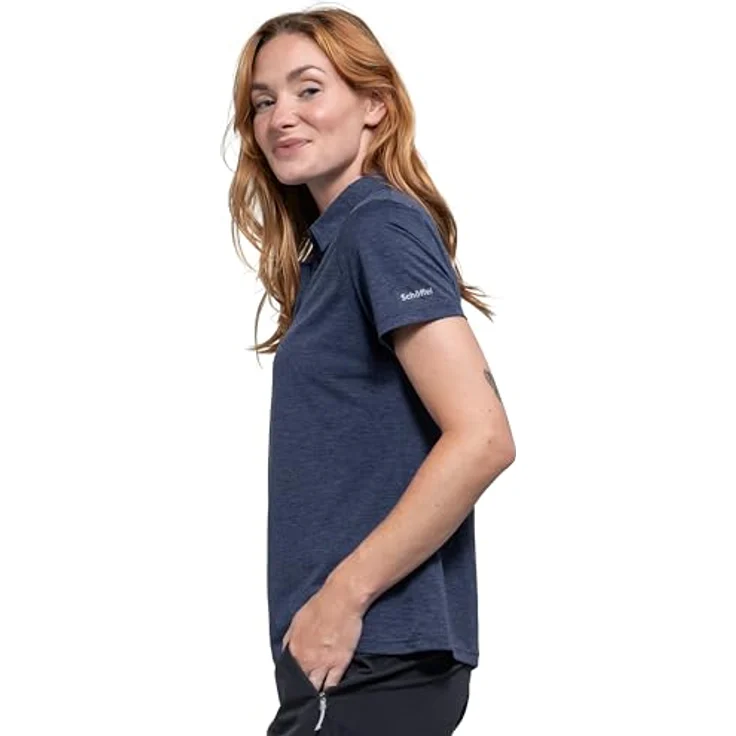 Schöffel Funktionspolo Circ Tauron, Damen Shirt, schnell trocknend, federleicht, blau, Größe 42 – Bild 4
