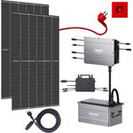 Alpha Solar Balkonkraftwerk mit Speicher 880Wp/800W mit Trina Vertex S+, Astro Energy und Zendure, schwarz
