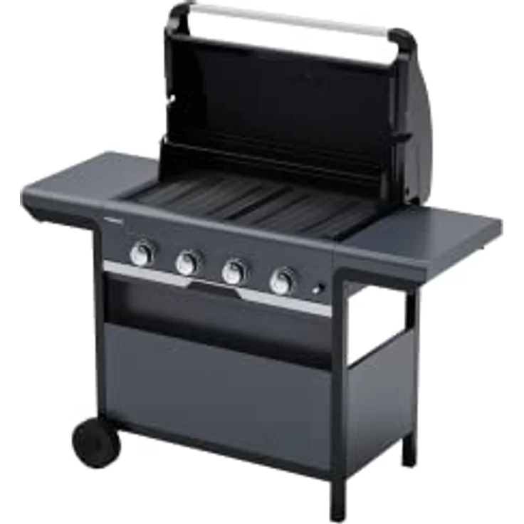 Campingaz Select 4 L Gasgrill, BBQ mit 4-Brennern aus Edelstahl, Deckel mit Thermometer; mit InstaClean Reinigungssystem, Fettauffangschale & 2 abklappbaren Seitenablagen, 12 kW Leistung – Bild 4