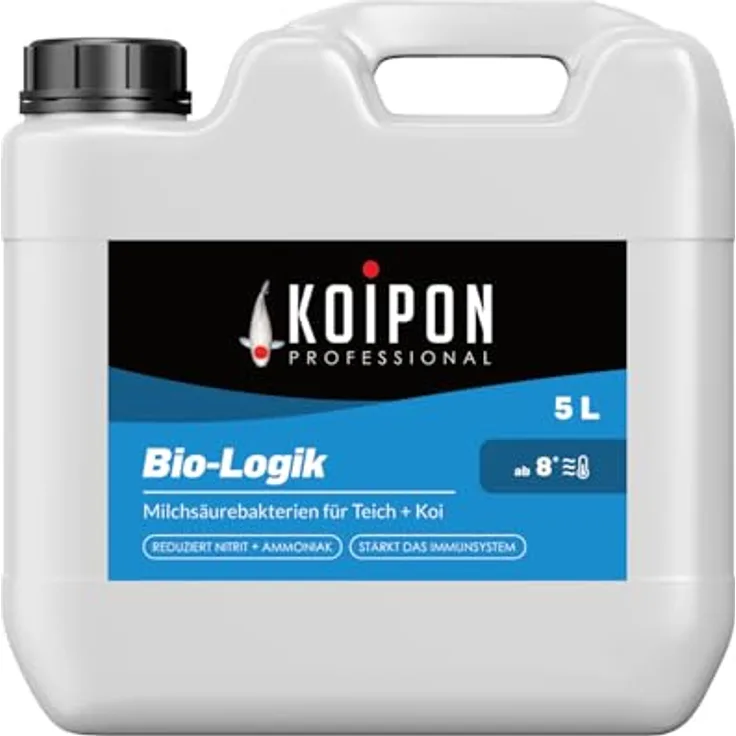 KOIPON Bio-Logik Teich-Milchsäurebakterien 5 L, Nitrit- und Algenbekämpfung, fördert Fischgesundheit und Wundheilung