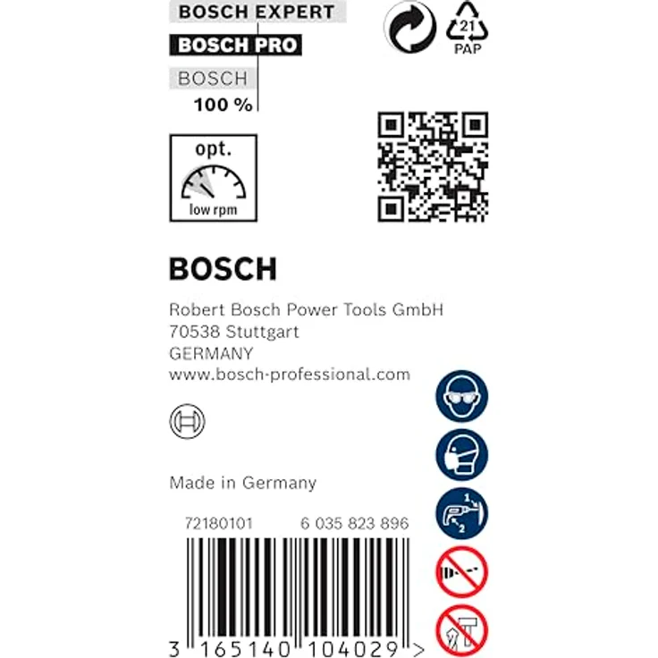 BOSCH Universalbohrer Pro Wood HSS SDS plus, Installationsbohrer 18 x 100 x 400 mm für Weichholz, Hartholz, Gipskarton und Aluminium – Bild 4