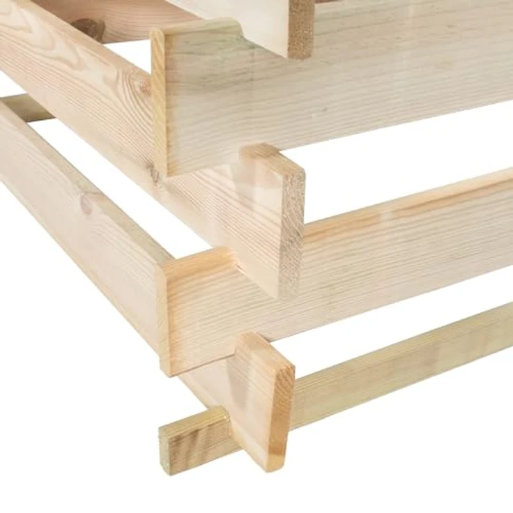 NATIV Komposter Garten, Holzkomposter Stecksystem, 88 x 88 x 73 cm, zertifiziertes Holz, 400 Liter Kapazität – Bild 4
