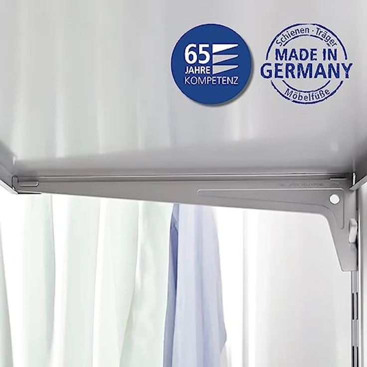 Element System 18133-00003 PRO-Träger Regalträger 1-reihig - 2 Stück - 7 Abmessungen - 3 Farben-L = 20 cm-weiß-für Regalsystem-Wandschiene – Bild 3