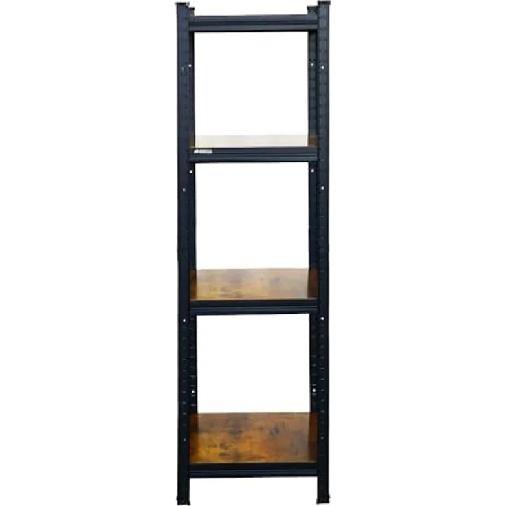 PROREGAL® Vintage Series Ragnar Schwerlastregal, 150x45x45cm, Fachlast 100kg, Braun-Schwarz, verstellbare Fachböden – Bild 5