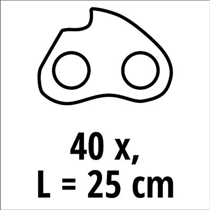 Original Einhell Ersatzkette 25cm (Kettensägen-Zubehör, passend für Akku Kettensäge GC-LC 18 Li und GE-LC 18 Li, 25 cm) – Bild 2