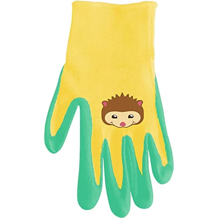 Spontex Gartenzwerg Handschuhe, Gartenhandschuhe für Kinder, ideal für das Spielen und Arbeiten im Garten, mit Nitrilbeschichtung, Igelmotiv, 1 Paar, 7-8 Jahre – Bild 10