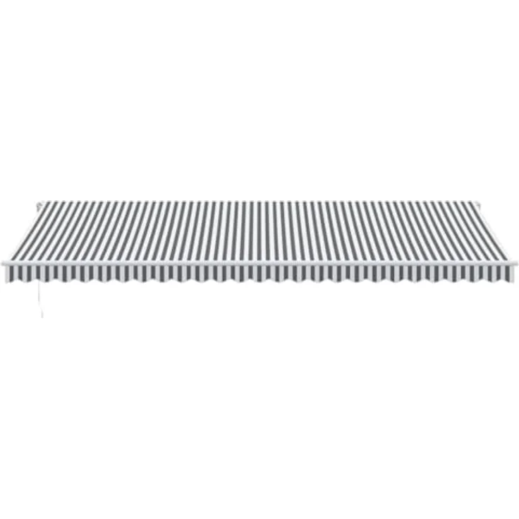 vidaXL Markise Markise Manuell Anthrazit Weiß 600x350 cm, langlebiges UV-beständiges Material, einfache Bedienung und vielseitige Einsatzmöglichkeiten – Bild 4