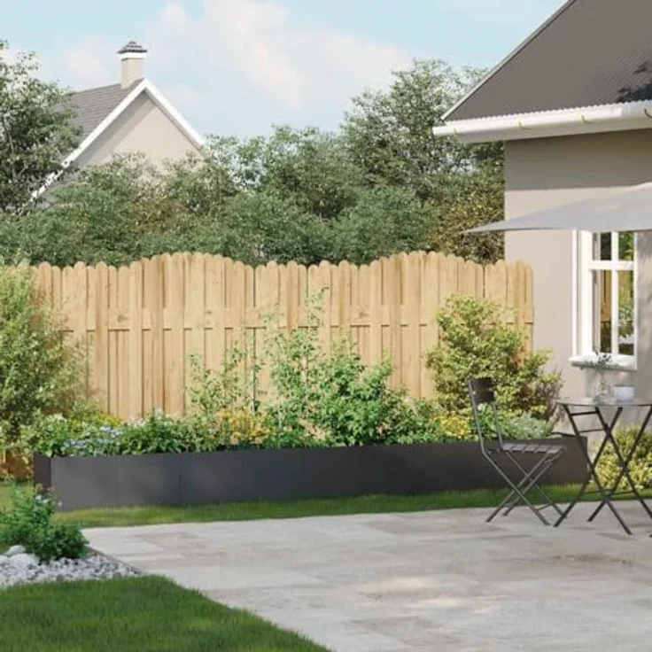 vidaXL Pflanzkübel Schwarz 360x40x40 cm Kaltgewalzter Stahl, Garten-Garten-Pflanzkübel, Hochbeet – Bild 3