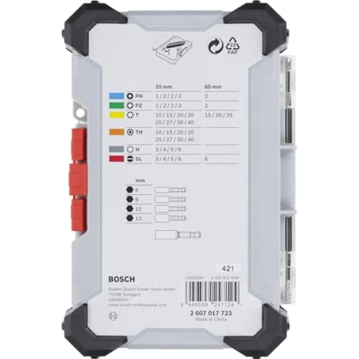 Bosch 43x Extra Hard Schrauberbit-Set, 43‑tlg. mit farbcodierten Bits aus S2-modifiziertem Stahl – Bild 3