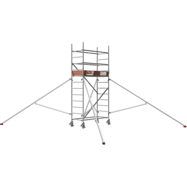 ALTEC Aluminium Fahrgerüst Rollfix 2.0, max. Arbeitshöhe 10m, Ø150mm Rollen & Dreieckausleger, Made in Germany