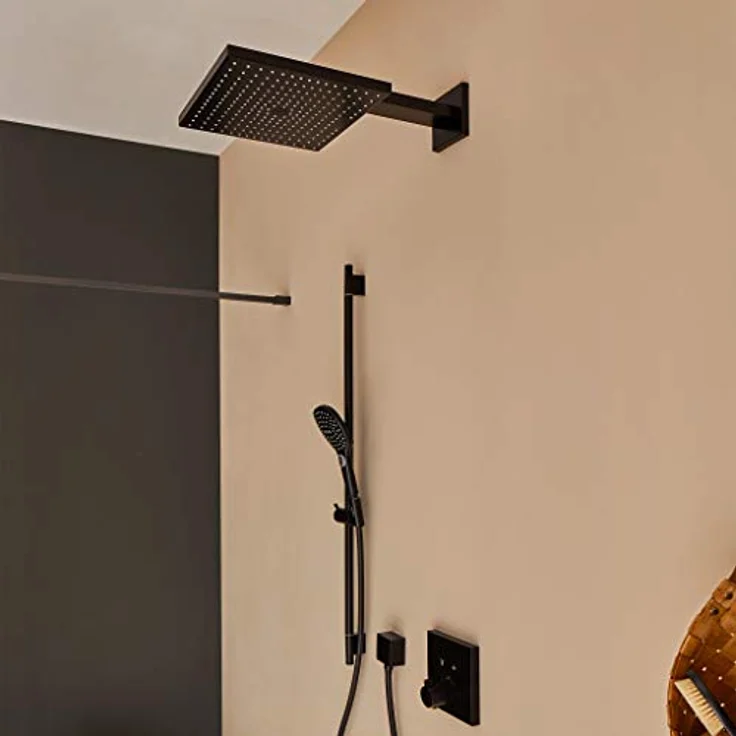 hansgrohe Duschkopf Raindance E 300 Regendusche (Kopfbrause für Wandanschluss) Mattschwarz – Bild 4
