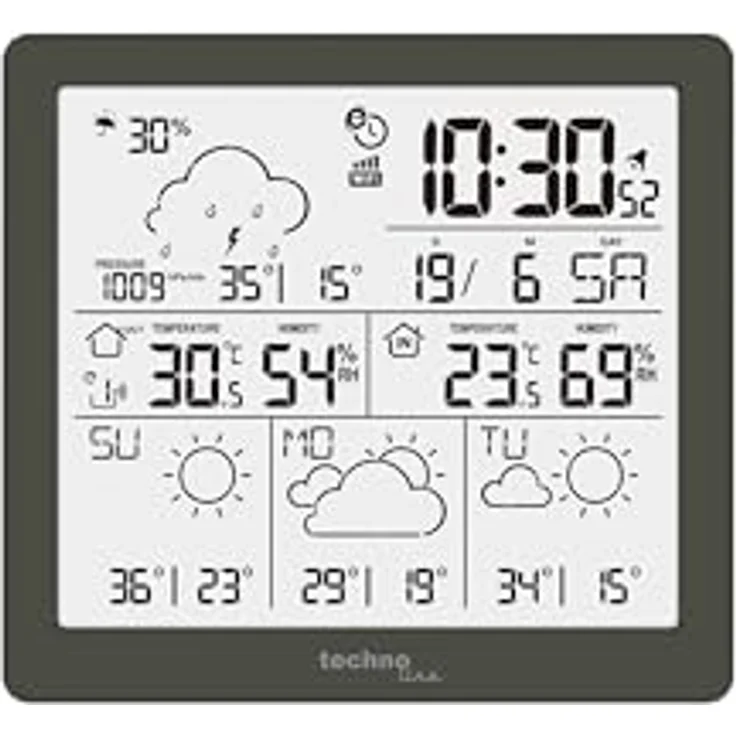 Technoline WD2200 Wetterstation mit 3-Tage Wettervorhersage, Außensender, Smartphone App "direct weather" – Bild 2