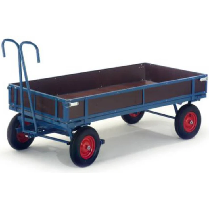 ROL LCART 15-15102 Handpritschenwagen, pulverbeschichteter Stahl, max. Traglast 700 kg, rutschsichere Siebdruckplatte, Luftbereifung