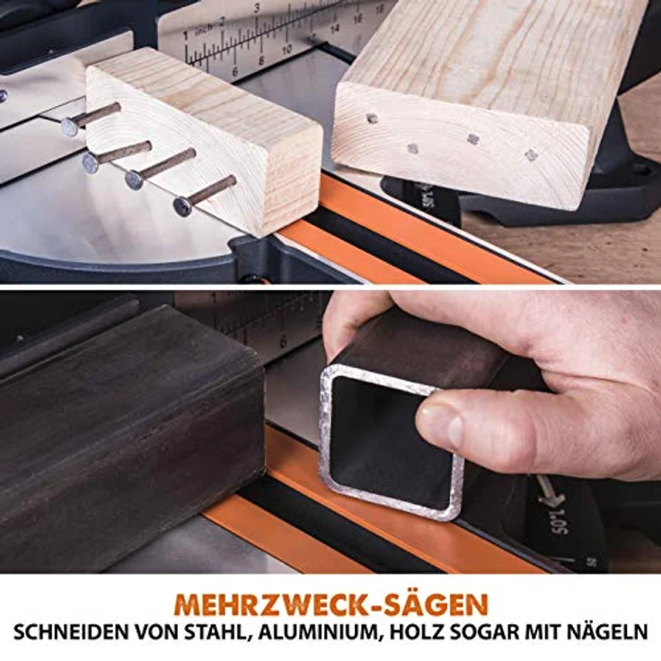 Evolution Power Tools - R255SMS+ Mehrzweck-Gleit-Gehrungssäge mit Plus Pack, 255 mm (230V) – Bild 4