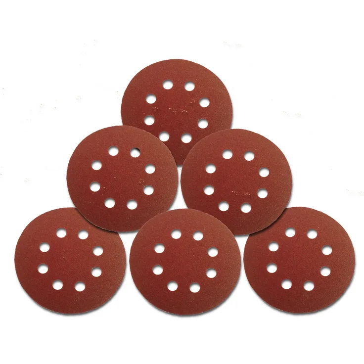 25 Stück Klett 125 mm Schleifscheiben Schleifpapier 8 Loch Körnung 180