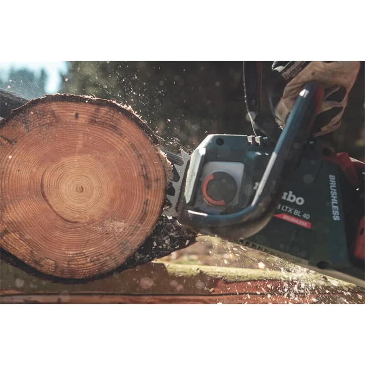 Metabo Akku Kettensäge MS 36-18 LTX BL 40 (2x 18 Volt, Li-Ion, 40 cm Schwert, wartungsfreier bürstenloser Motor, automatische Kettenschmierung) ohne Akku und Ladegerät, im Karton – Bild 12