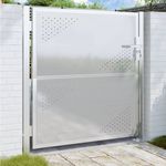 vidaXL Gartentor 100x100 cm Edelstahl, Abschließbar, Langlebig und stabil, Silber