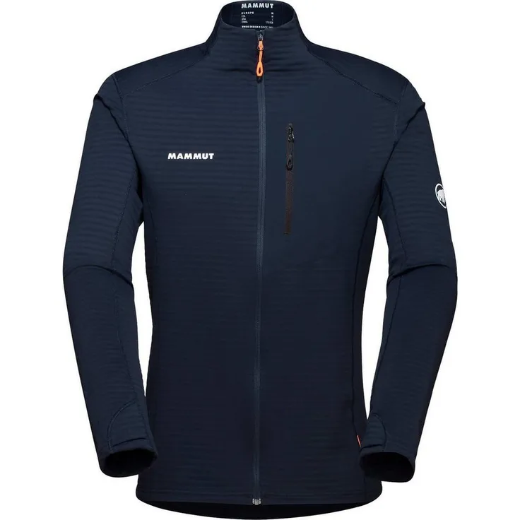 Mammut Fleecejacke Taiss Light, Herren Midlayer Jacke mit 4-Wege-Stretchfleece, grau