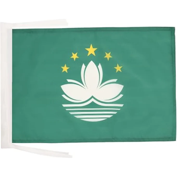 AZ FLAG Flagge Macau 45x30 cm, Polyester 100D, mit Kordel, verstärkte Ecken für Innen- und Außenanwendung – Bild 1