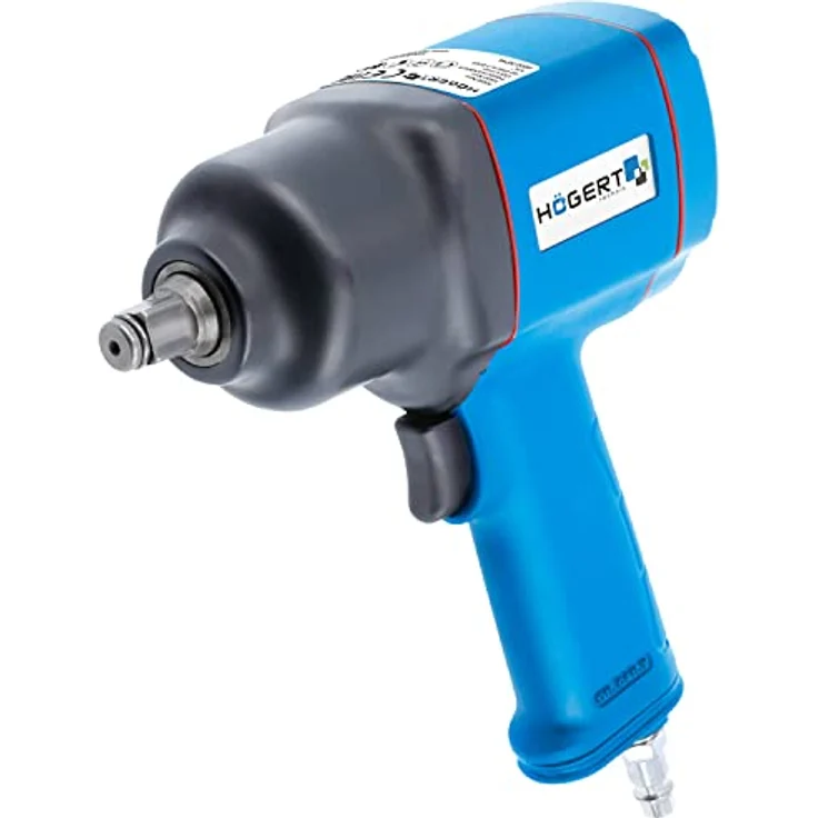 Högert Technik Pneumatischer Schlagschrauber 1/2" Twin Hammer, bis 1500 Nm, 3 Betriebsbereiche, Links/Rechts Drehrichtungsumschalter, HT4R623 – Bild 1
