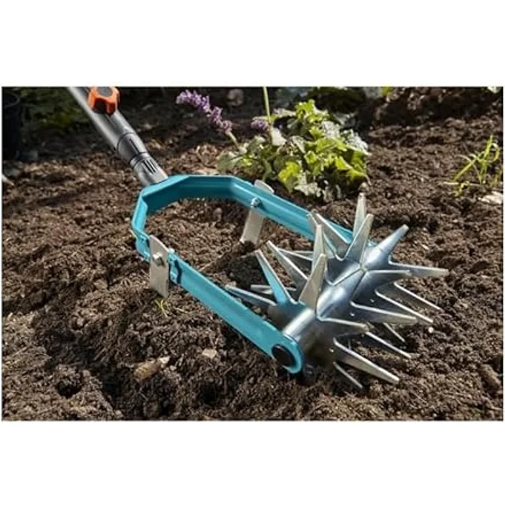 GARDENA Unkrautstecher Gardena Sternfräse mit Jätemesser combisystem 14, hochwertiger Qualitätsstahl, 14 cm Arbeitsbreite – Bild 3