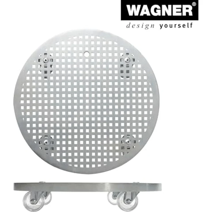 WAGNER Pflanzenroller Steel Retro, Ø 30 cm, verzinkter Stahl mit transparenten Rollen, Tragkraft 50 kg, für Innen- und Außenbereiche – Bild 5