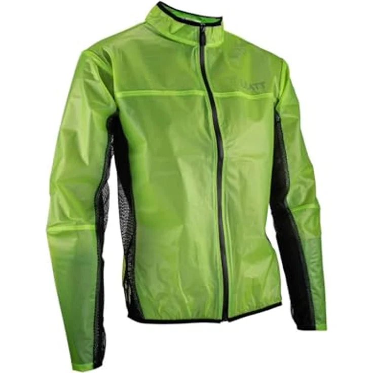 Leatt RaceCover, Unisex Velojacke, leichte wasserabweisende Regenjacke mit Belüftung, Schwarz/Grau/Transparent, Größe S – Bild 2