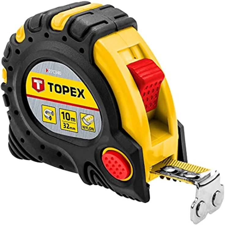 TOPEX Profi Rollmaßband mit magnetischem Endhaken 10m – Bild 2