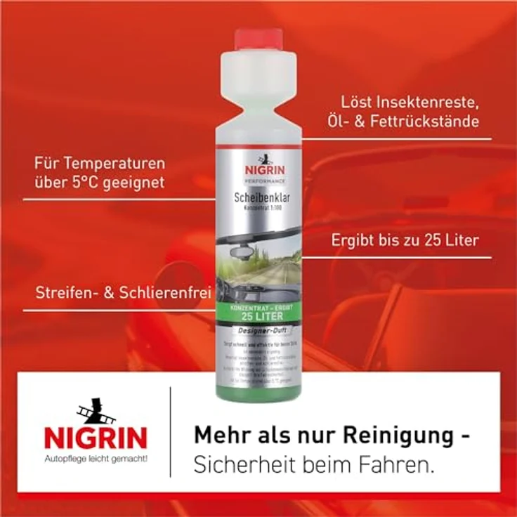 Nigrin Performance Scheibenklar 250 ml, Konzentrat 1 : 100 – Bild 7