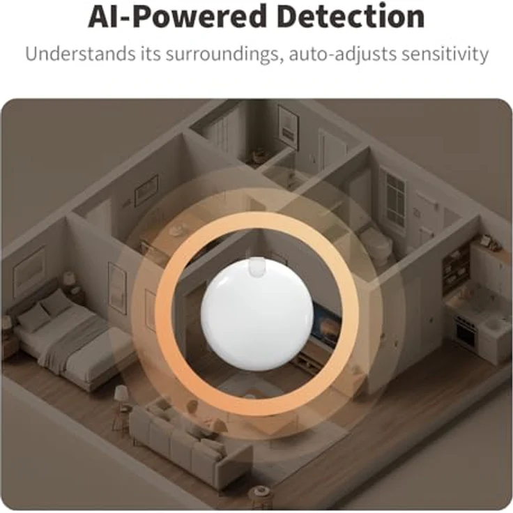 Aqara FP300 Präsenzsensor, Drahtloser 5-in-1-Bewegungsmelder mit mmWave, PIR, Licht, Temperatur-& Feuchtigkeitserkennung, Kompatibel mit HomeKit, Alexa, Google Home, Weiß – Bild 4