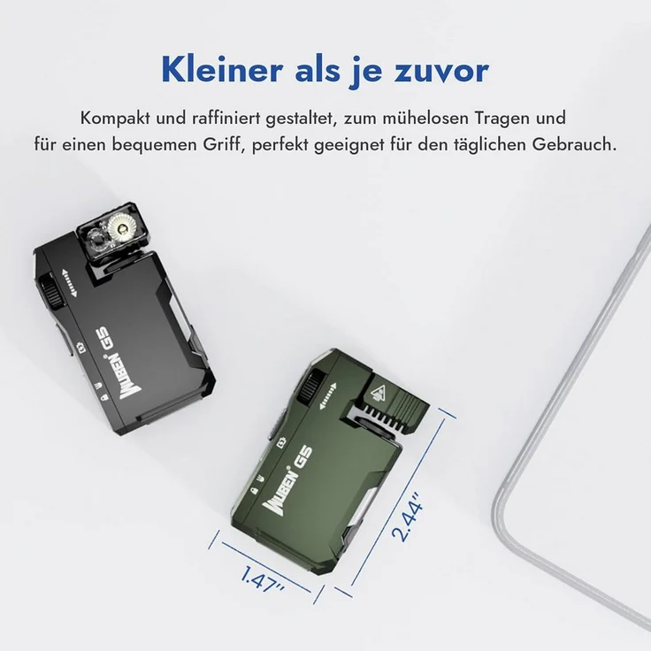 Wuben G5 LED Taschenlampe, 400 Lumen, RGB, aufladbar, wasserdicht, kompakt mit Magnetfuß