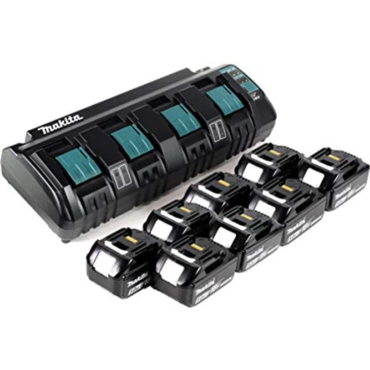 Makita Power Source Kit 18V mit DC 18 SF 4-fach Ladegerät + 8x BL1850B Akku 5,0Ah – Bild 2