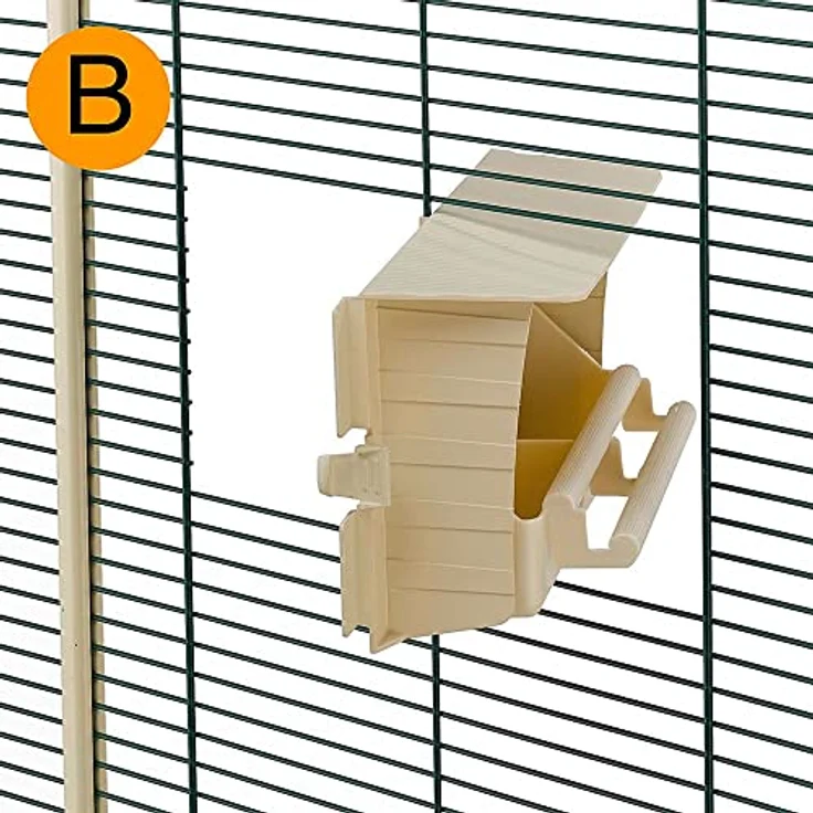 Ferplast Vogelkäfig und Vogelhaus mit Dach Nota Kunststoff 56115423 – Bild 5