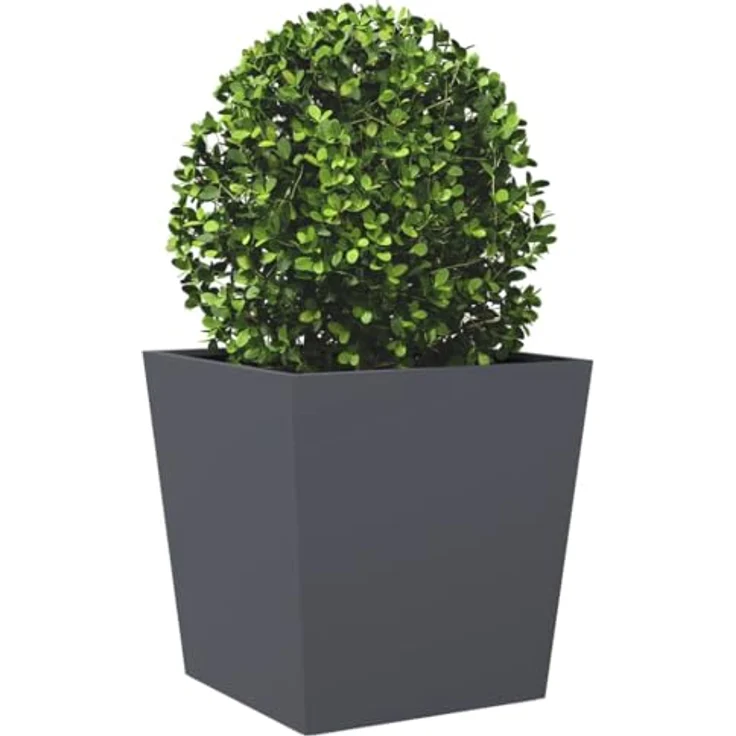 vidaXL Pflanzkübel Anthrazit 50x50x50 cm Stahl - Rostbeständig, Viel Platz, Unkraut- und Schädlingsschutz – Bild 3