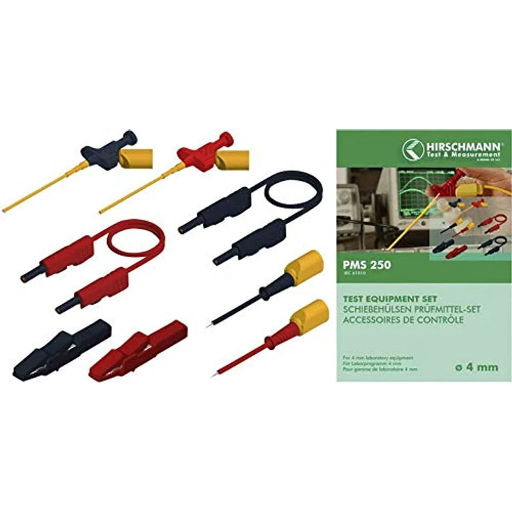 SKS Hirschmann PMS 250 Prüfspitzen-Set, Schiebehülsen-Prüfmittel für 4 mm System, 1 St., schwarz/rot – Bild 2